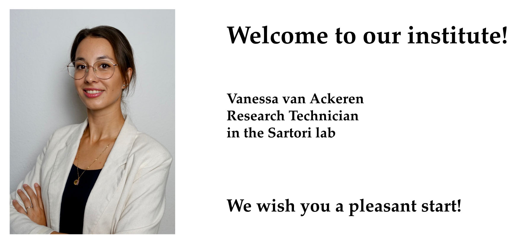 New employee Vanessa van Ackeren