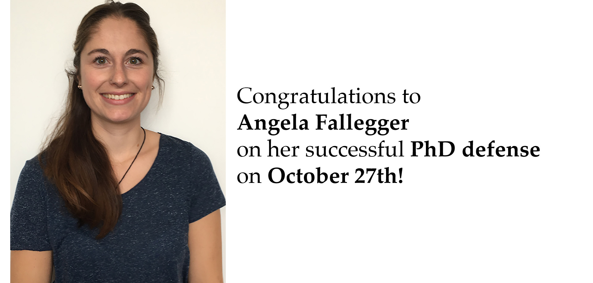 Successful PhD defense Angela Fallegger